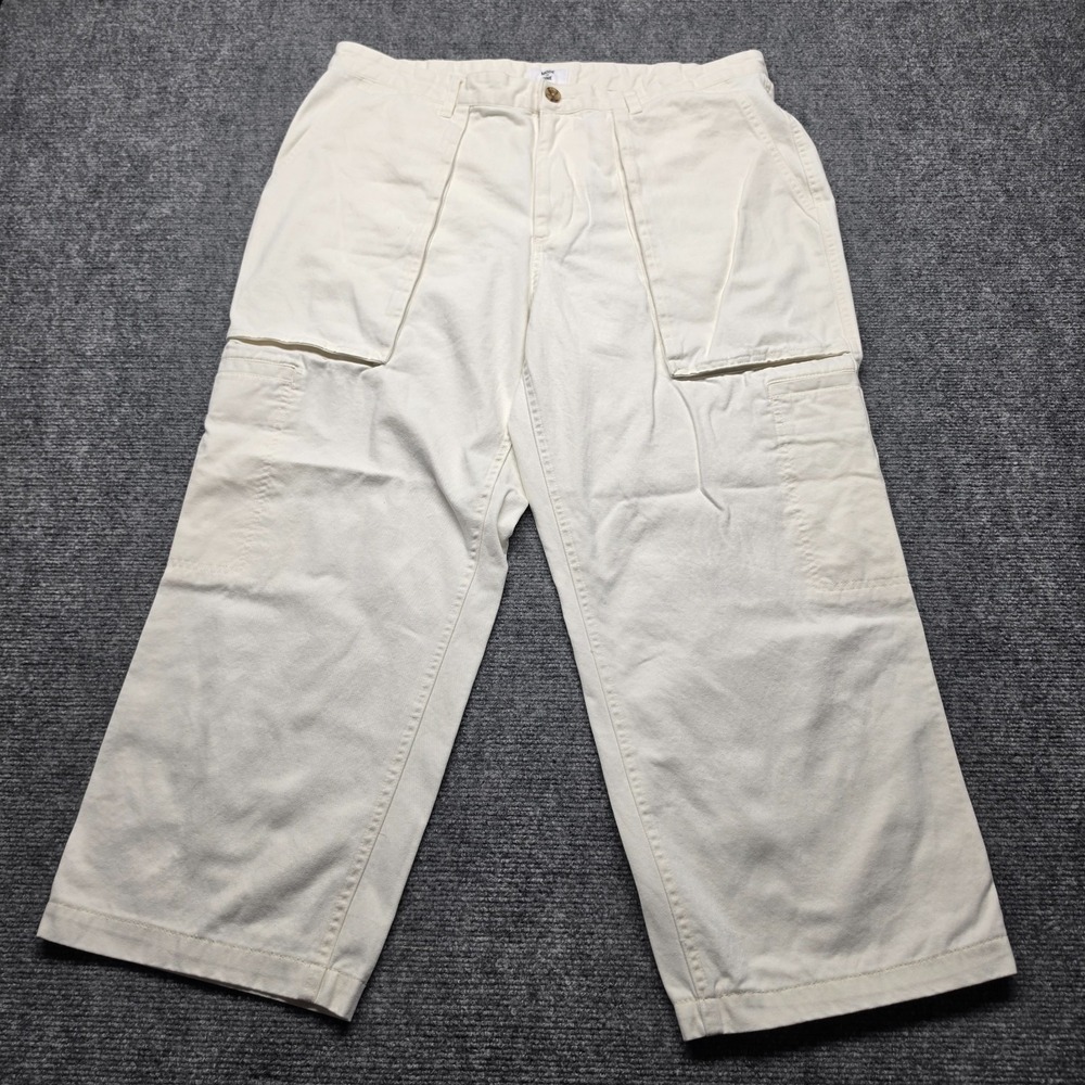 Mode of One Cream Off-White Carpenter Cargo Pants Size 36 Loose Fit Streetwear